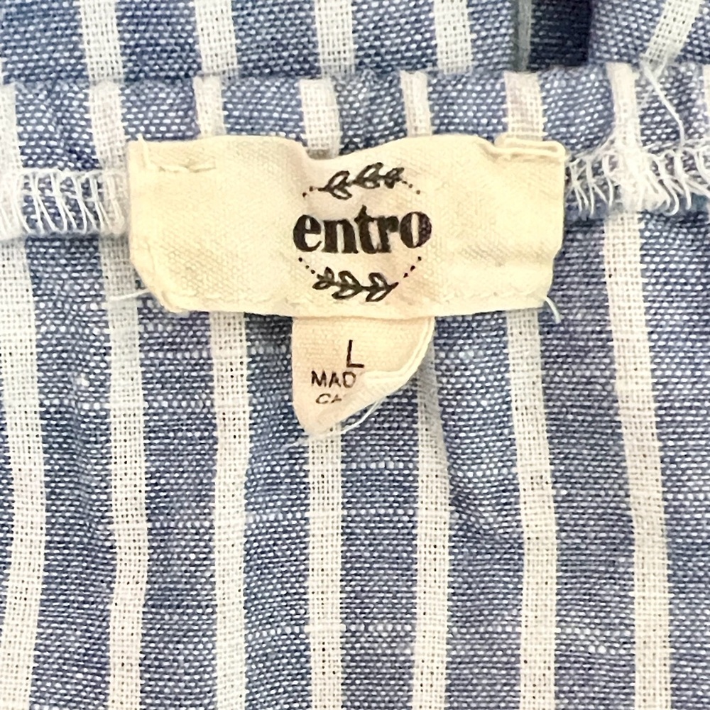 Entro Boutique Striped Off-Shoulder Tassel Top - Picture 3 of 4